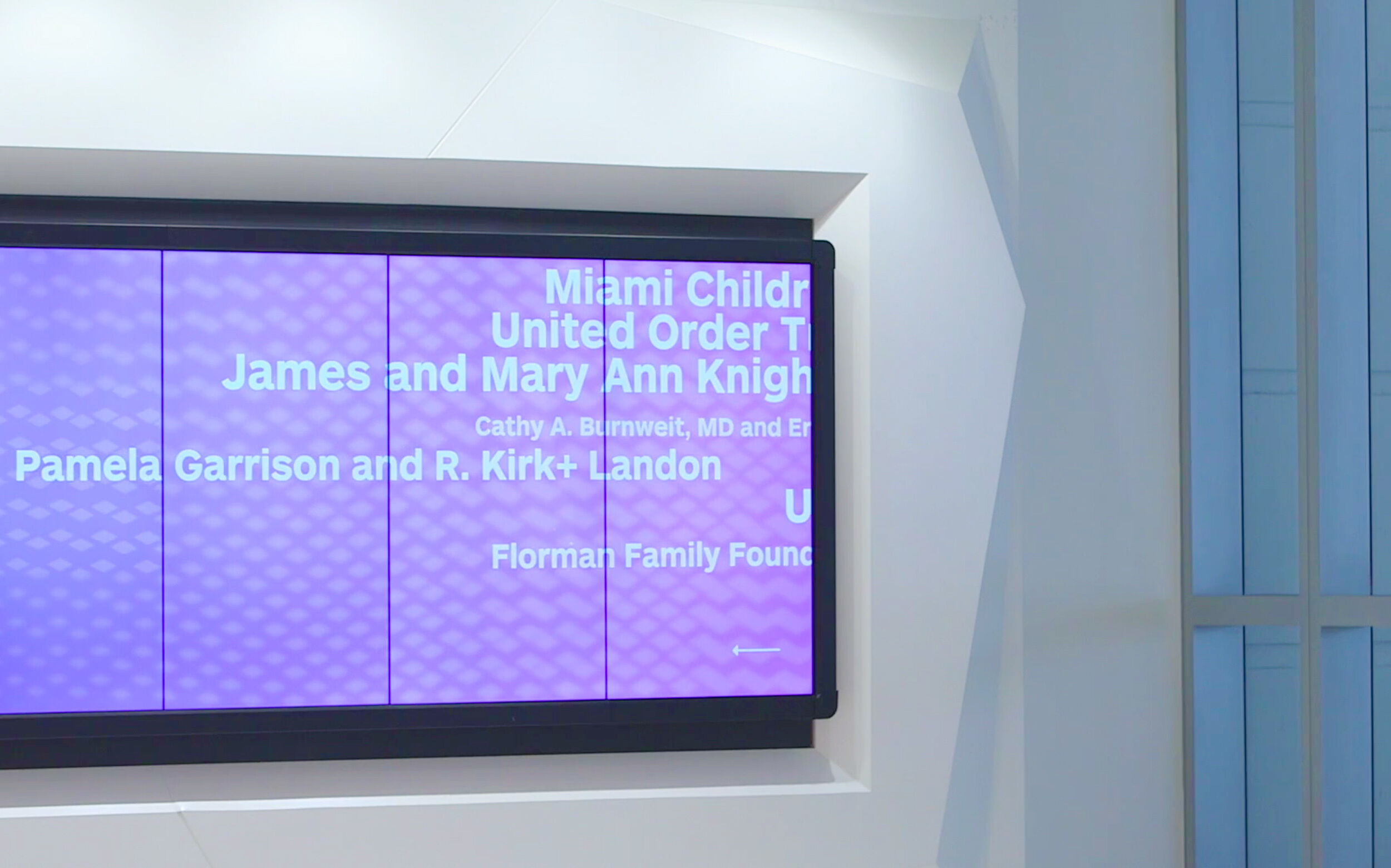 Nicklaus childrens donor interactive exhibit