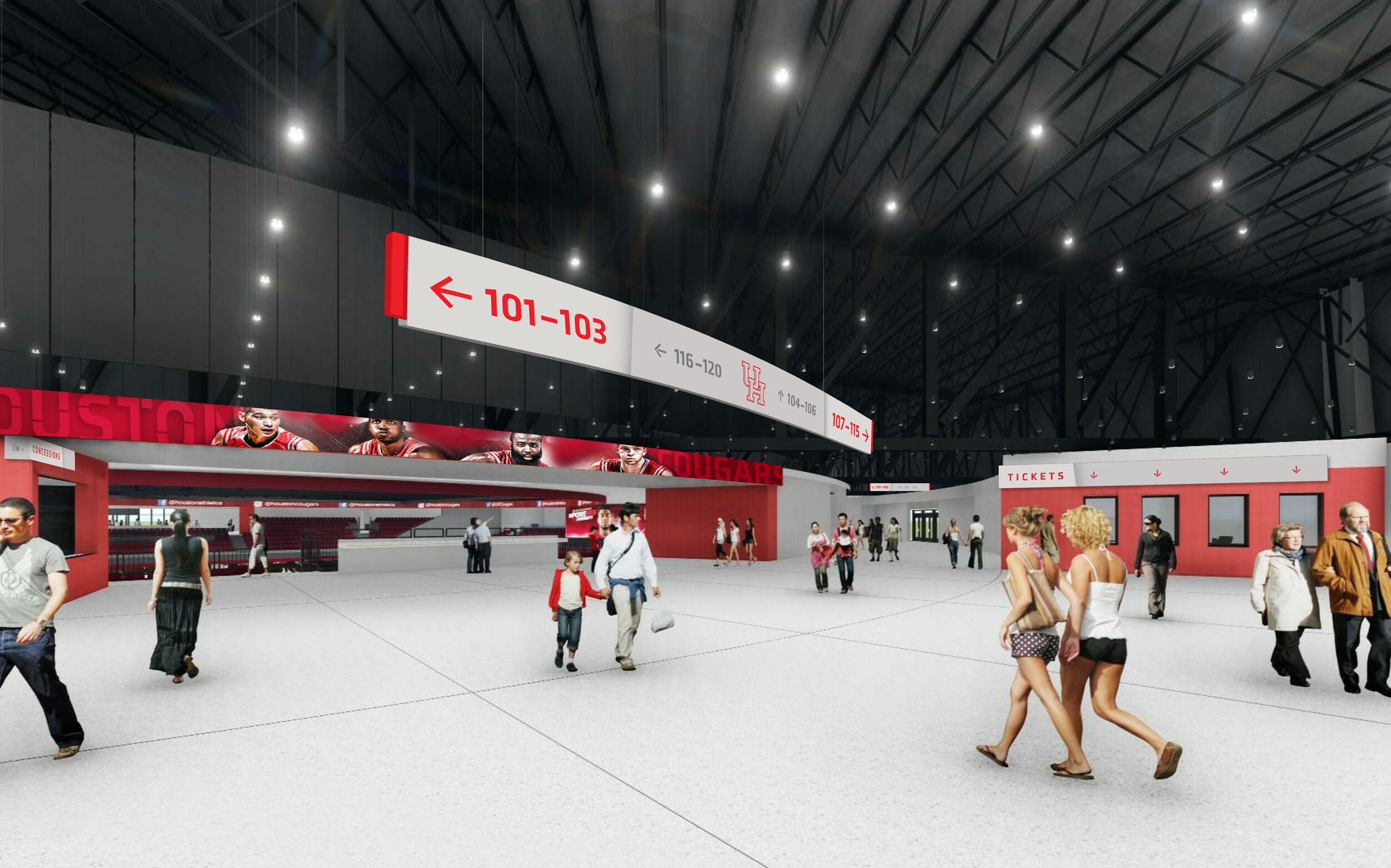 Fertitta Center Signage Rendering 1