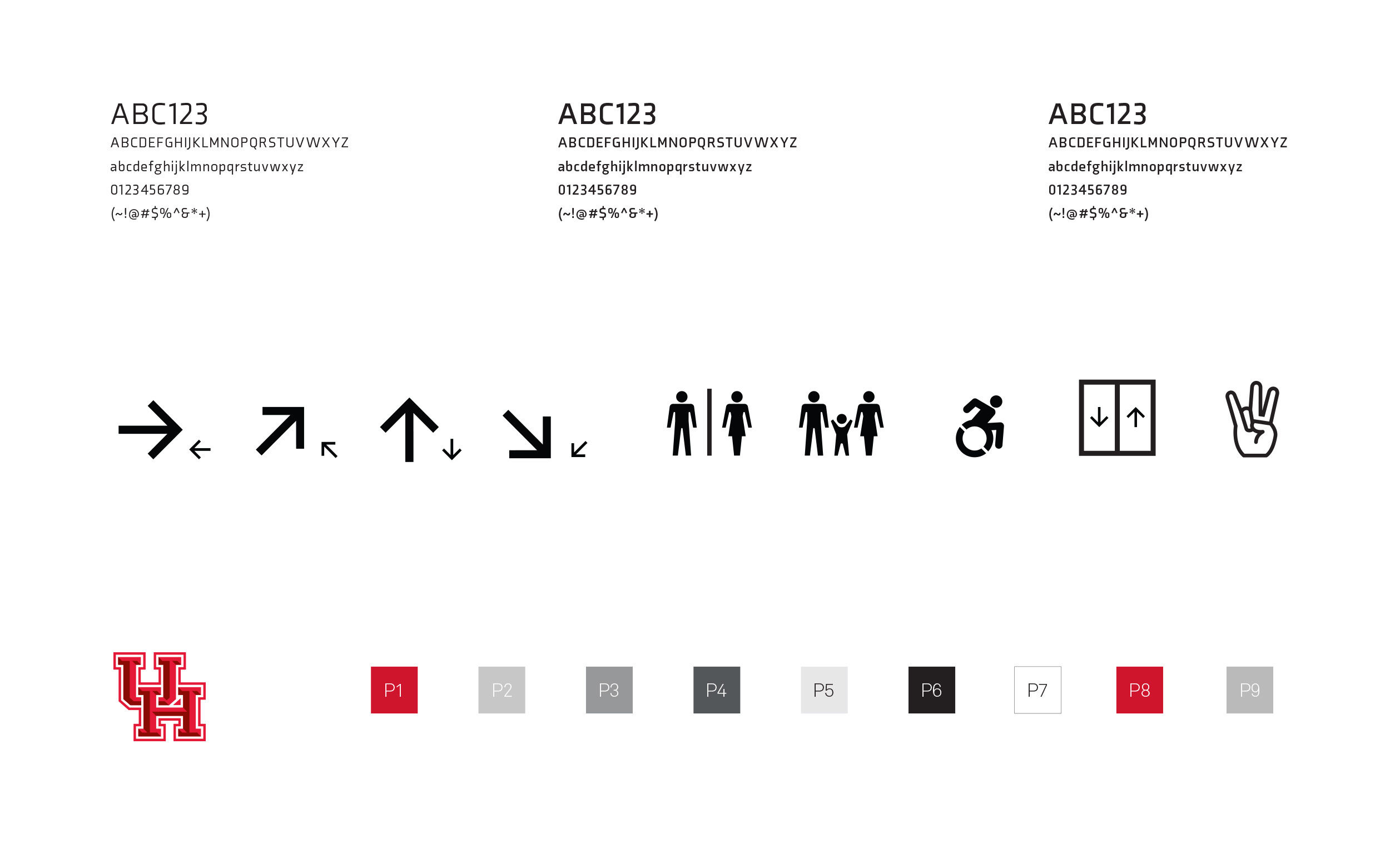 Fertitta Center Signage Typography Symbols
