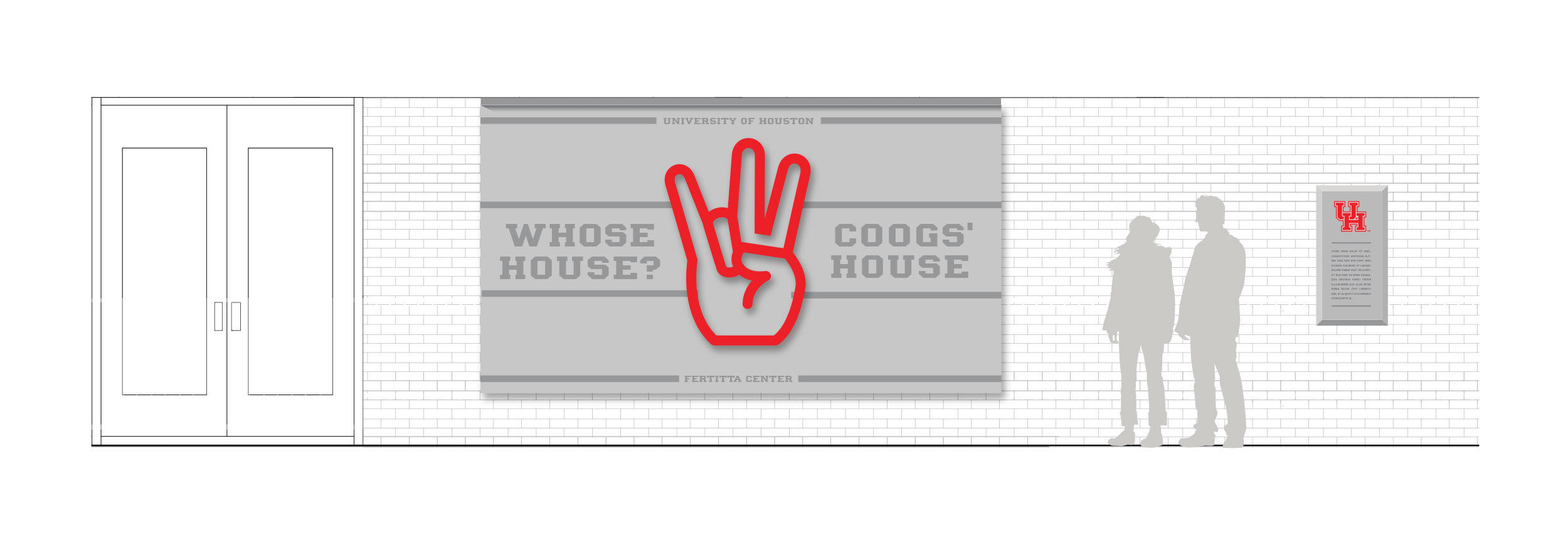 University of Houston student entry sign concept 1