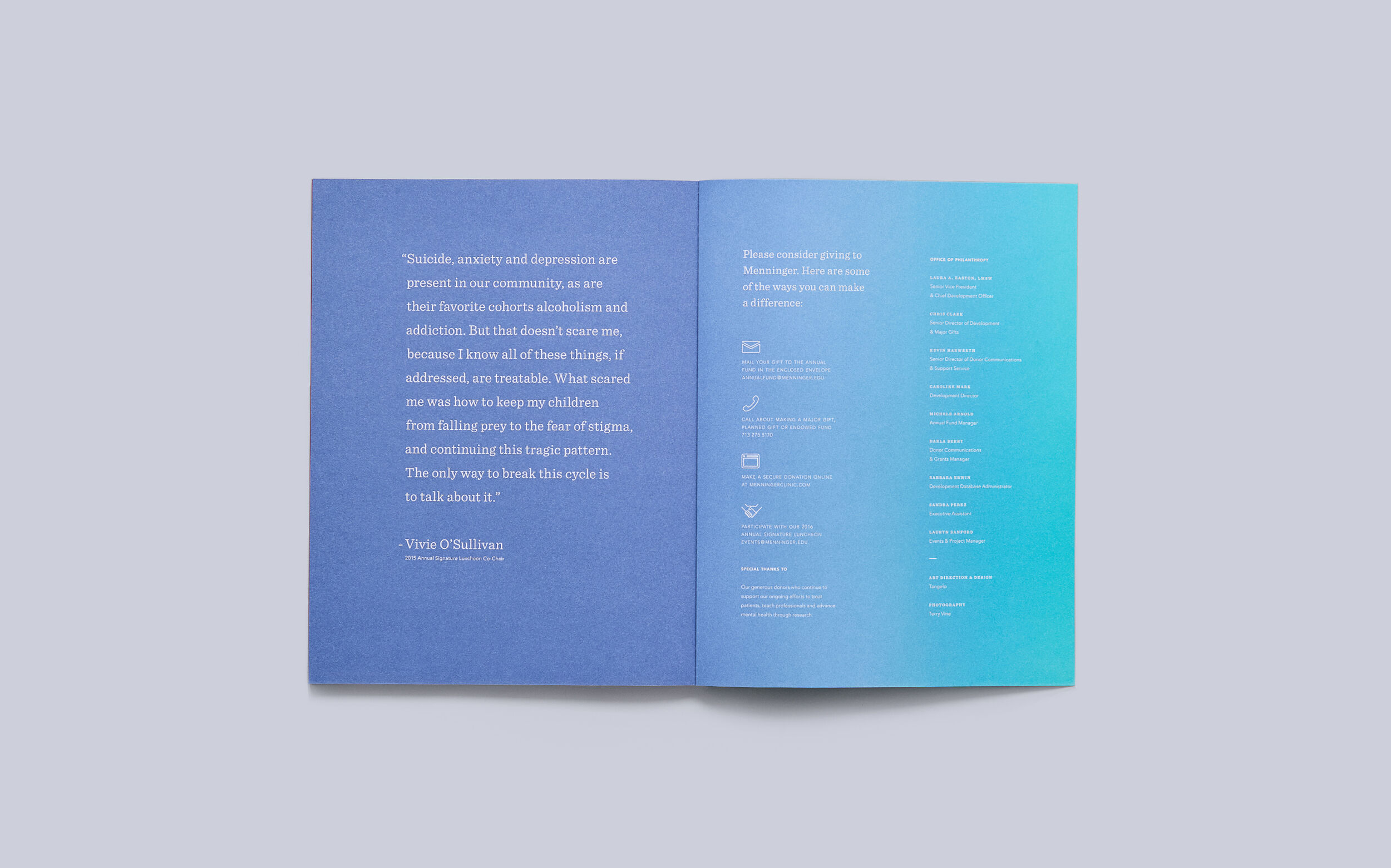 Menninger Annual Report Back Spread