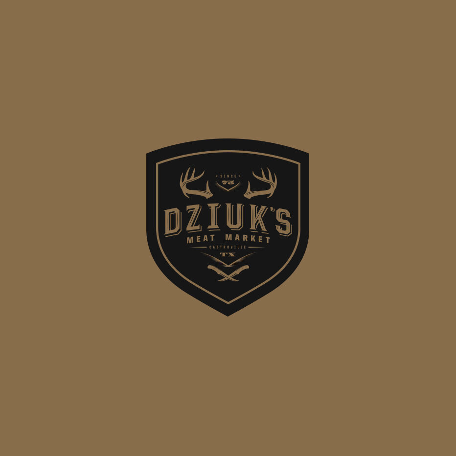 Dziuks Meat Market Shield Logo
