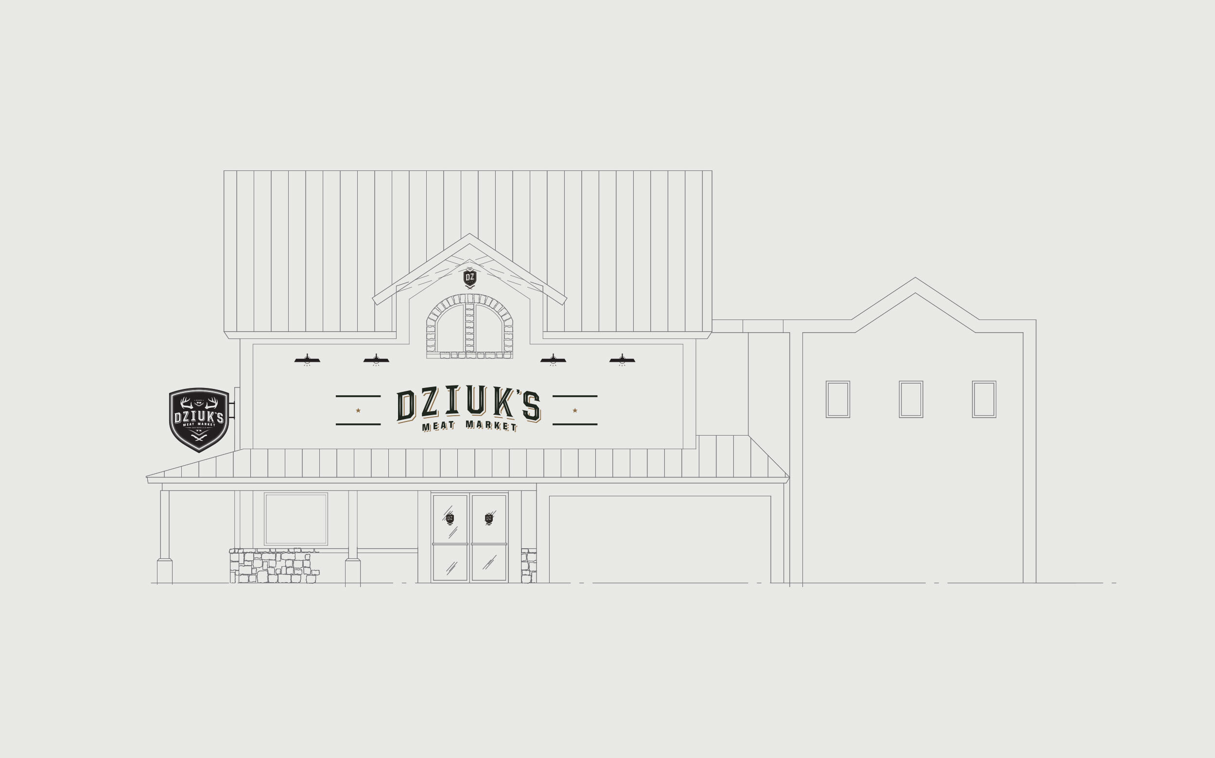Dziuks Meat Market Exterior Signage Plan