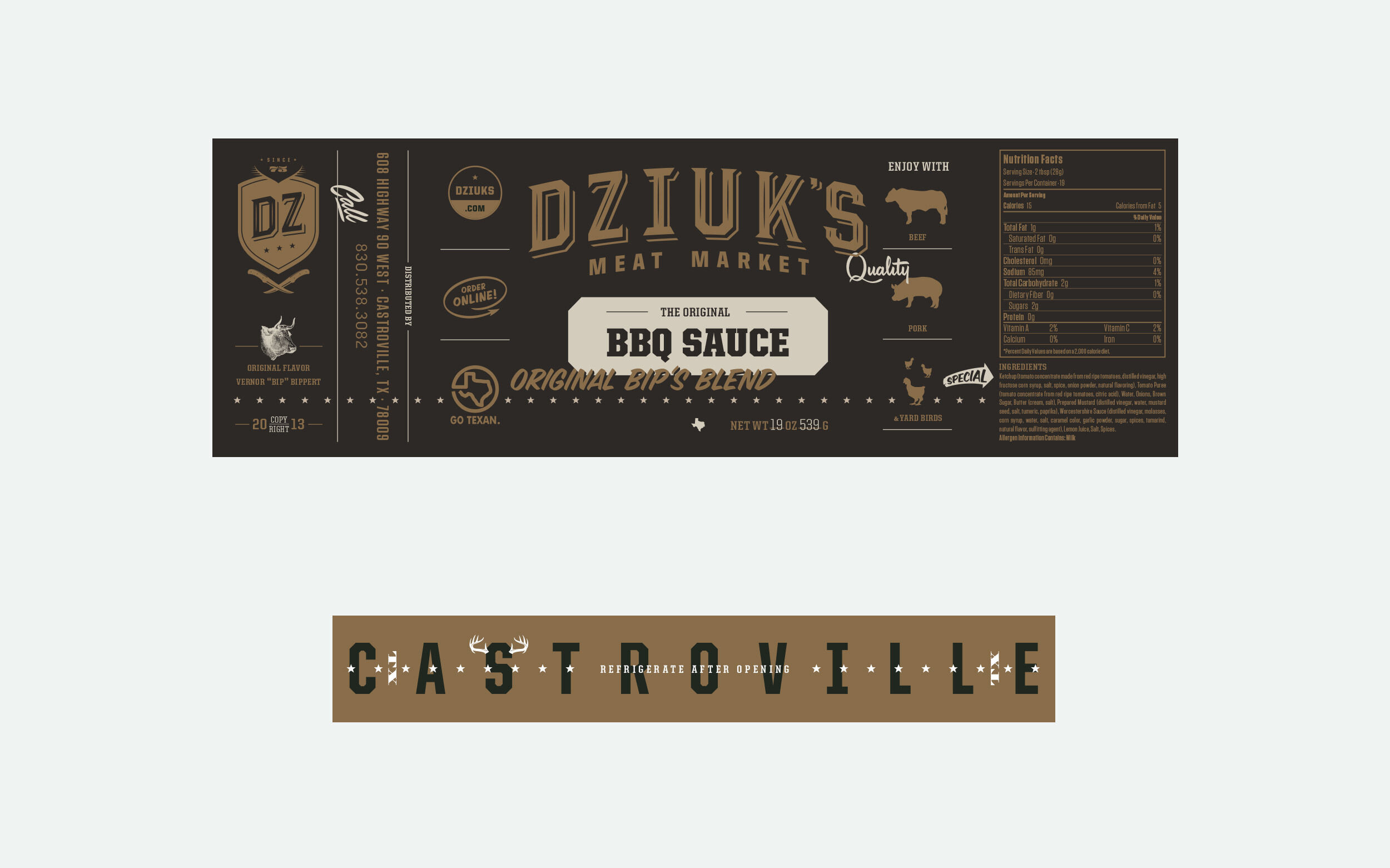Dziuks Meat Market Label Details